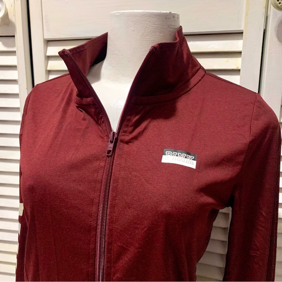 Victorias secret PINK zip up long sleeve workout top with thumbholes, size XS - Picture 3 of 7